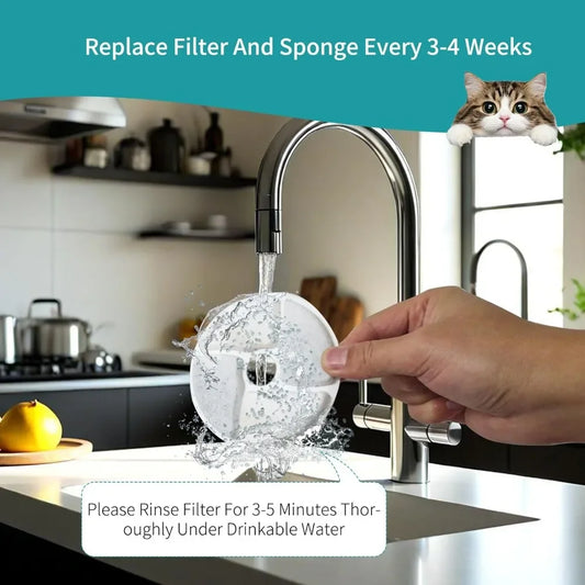 Pet Fountain Activated Carbon Replaced Filter Replacement Filters For Cat Dog Water Fountain Stainless Steel Dispenser Feeders