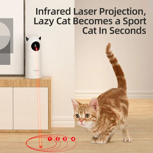 ROJECO Auto Laser Cat Toy – Smart Interactive LED Teaser for Cats & Dogs