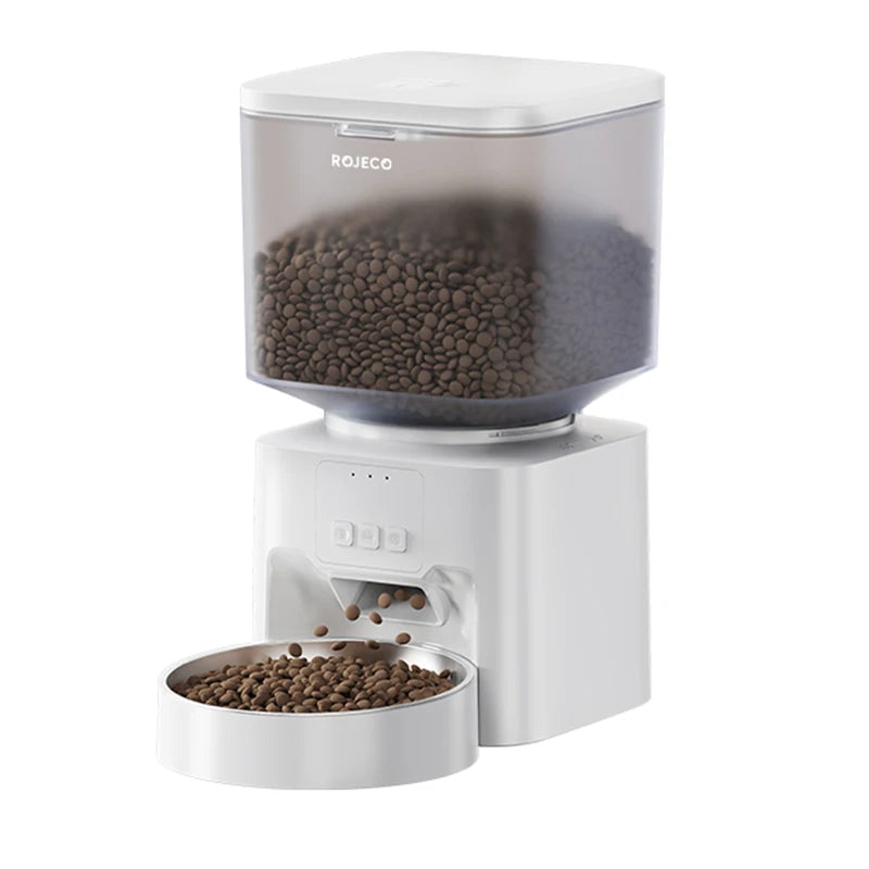 ROJECO 4.5L Auto Dog Feeder – WiFi App, Smart Kibble Dispenser for Cats & Dogs