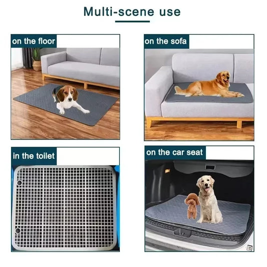 Winter Dog Pee Pad Reusable Washable Dog Urine Mat Car Seat Floor Sofa Waterproof Absorbent Puppy Cat Training Pet Supplies