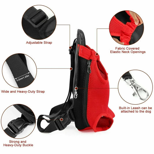Adjustable Cat Carrier Bag Pet Double Shoulder Backpack Portable Bag Outdoor Travel Camping Hiking Cat Bag Dog Bag