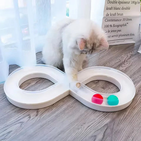 Orbital Track Ball Spinner – Interactive Self-Play Toy for Cats