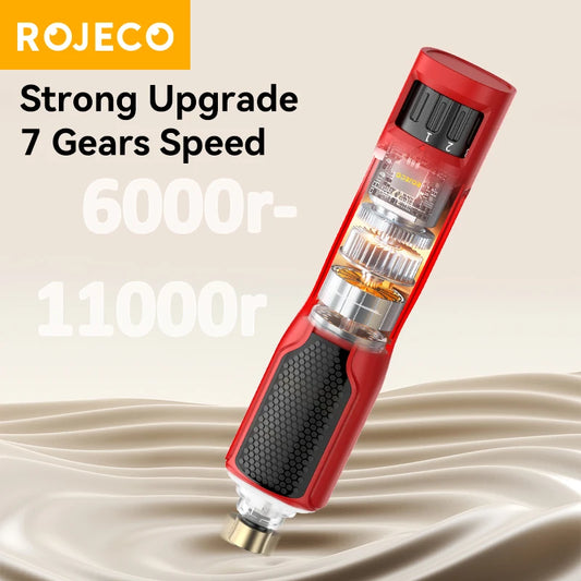 ROJECO Electric Pet Nail Grinder – Rechargeable, LED Light, 7-Speed for Cats & Dogs
