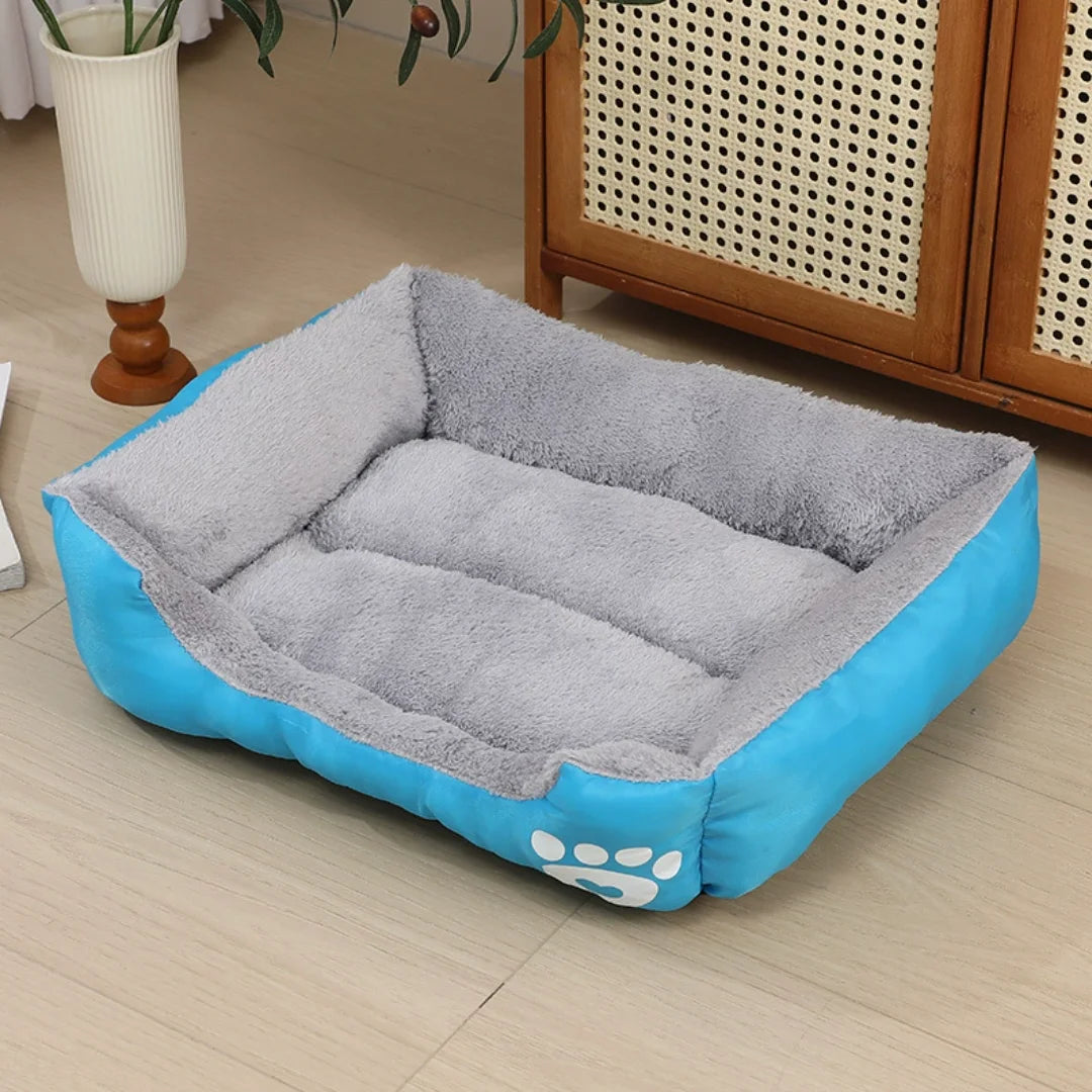 Soft Square Large Dog Sofa Elastic Dog House Cushion Winter Warm Medium Dog Bed Washable Cat Kennel House Accessories