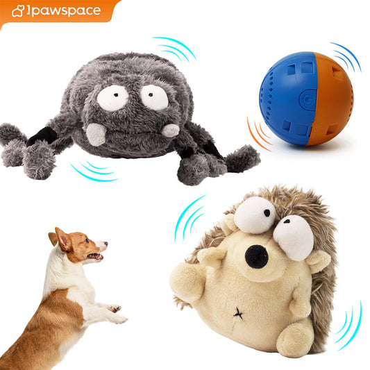 Dancing Plush Dog Fetch & Chew Toy Ball