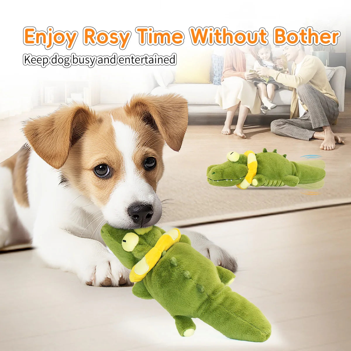 Auto-Flapping Plush Squeaky Dog Toy – Self-Play