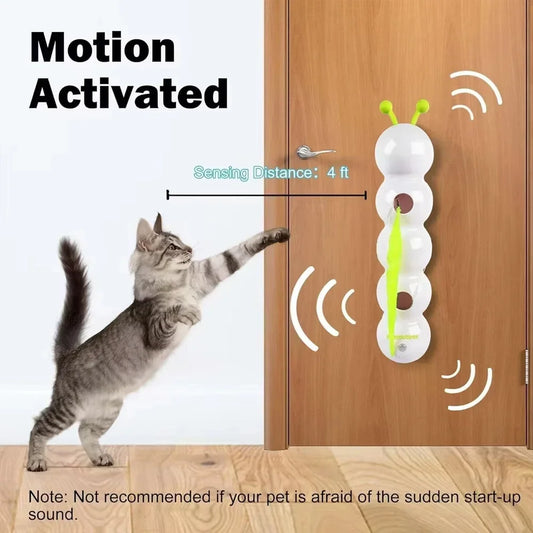 Caterpillar intelligent sensing cat toy suction cup electric self entertaining and entertaining toy for cats, electric charging