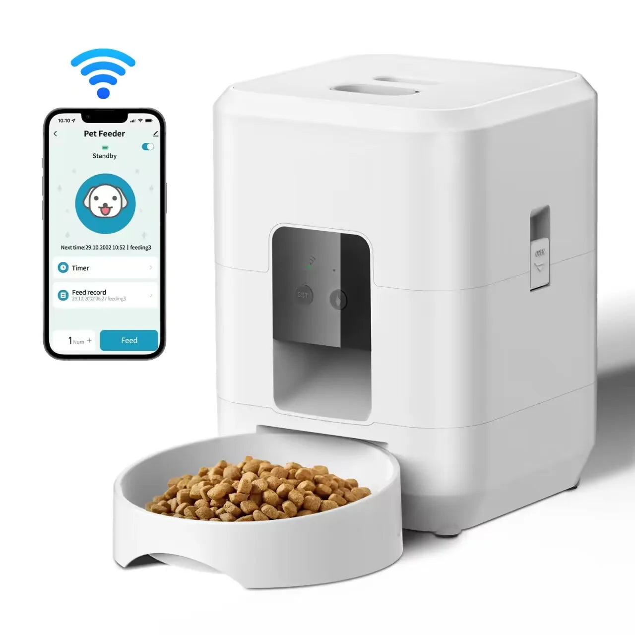 3.5L Auto Pet Feeder & 2L Water Fountain – WiFi App Combo