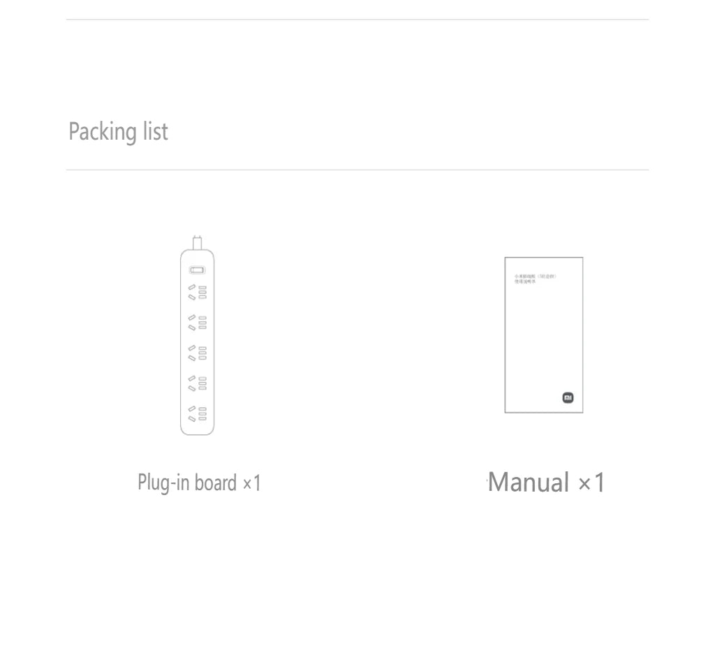 2025 Xiaomi Power Strip 5 Sockets 1.8m 5 Ports Master control Big Plug Extension Patch Board 10A 2500W For Smart Home