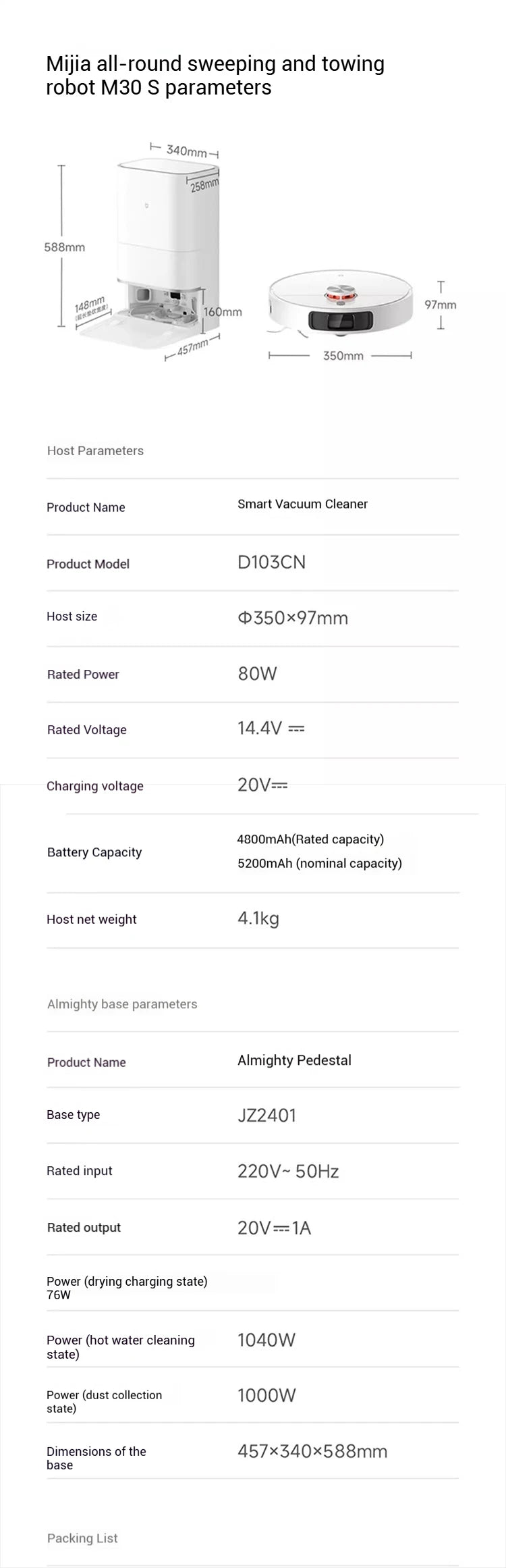 Xiaomi Robot Vacuum & Mop for Pet Hair – Auto Empty, Self-Wash