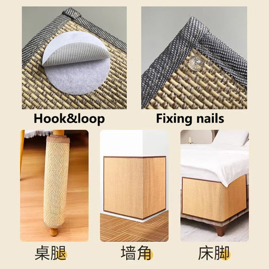 Cat Scraper bamboo mat Cat Training Scratch Pad Table Leg Cat Scratcher Furniture Protection Mat Sofa Protector Scratch Carpet