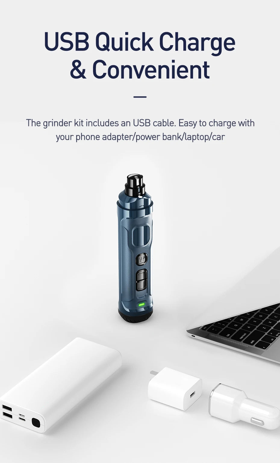 Electric Pet Nail Grinder & Clipper – Rechargeable, Professional