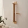 Luxury Large Cat Tree with Simple Style Cat Shelves Wood Pet Play House with Scratches Wall Steps Interactive Movement Pet Toys