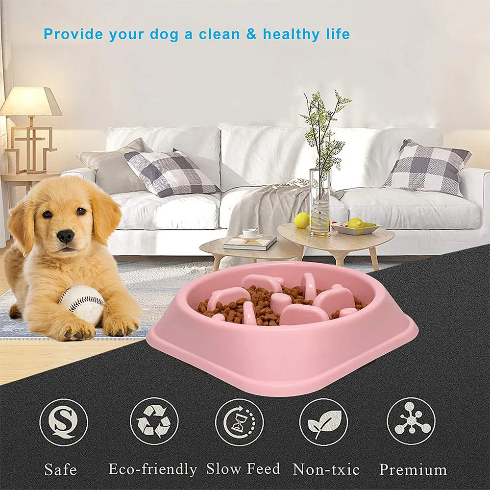 Dog Slow Feeder Puzzle Bowl – Non-Slip, Anti-Gulping