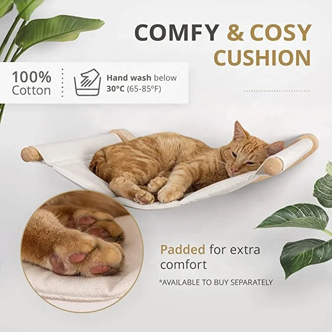 Customizable Cat Wall Tree with Shelves & Hammock