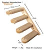 2025 Hot Selling Eco-Friendly Wooden Cat Climbing Frame Modern Luxury DIY Wall-Mounted Four-Step Staircase with Jute Scratching