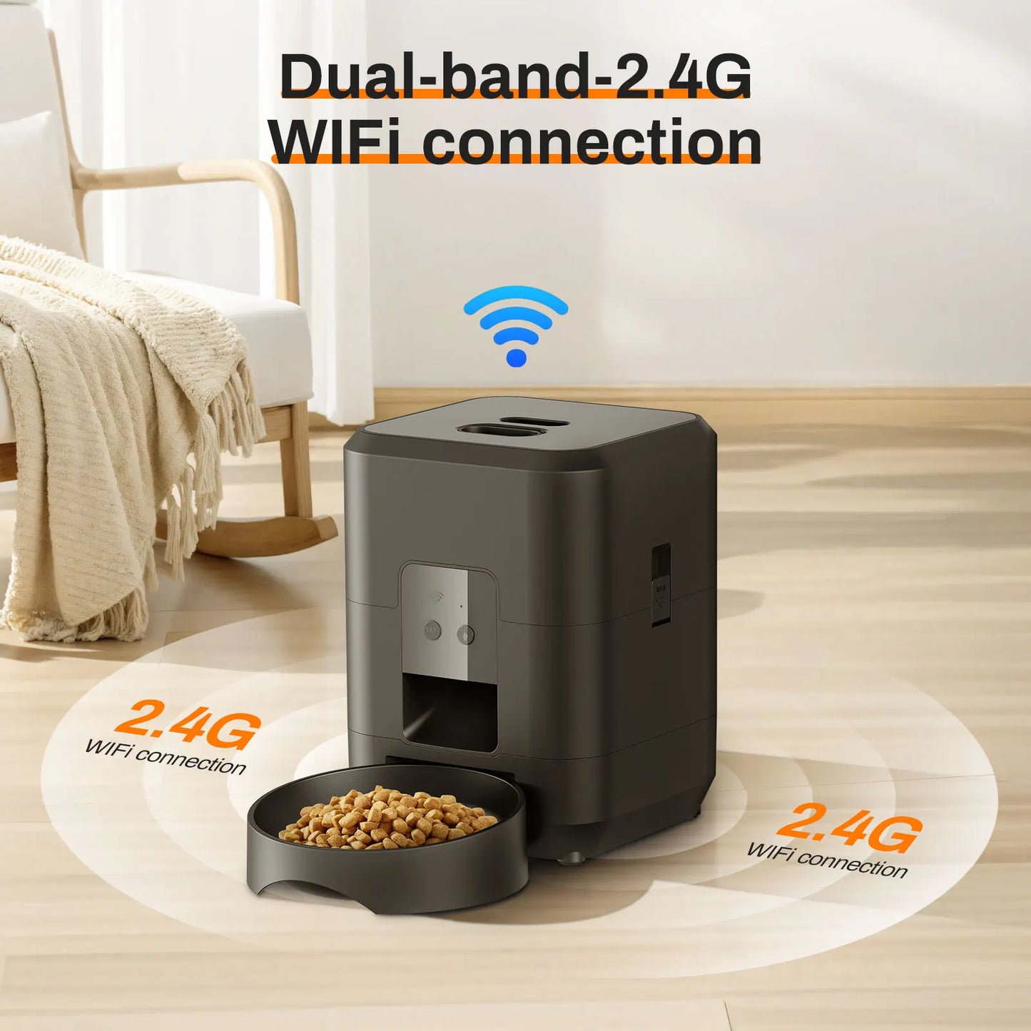 3.5L Auto Pet Feeder & 2L Water Fountain – WiFi App Combo