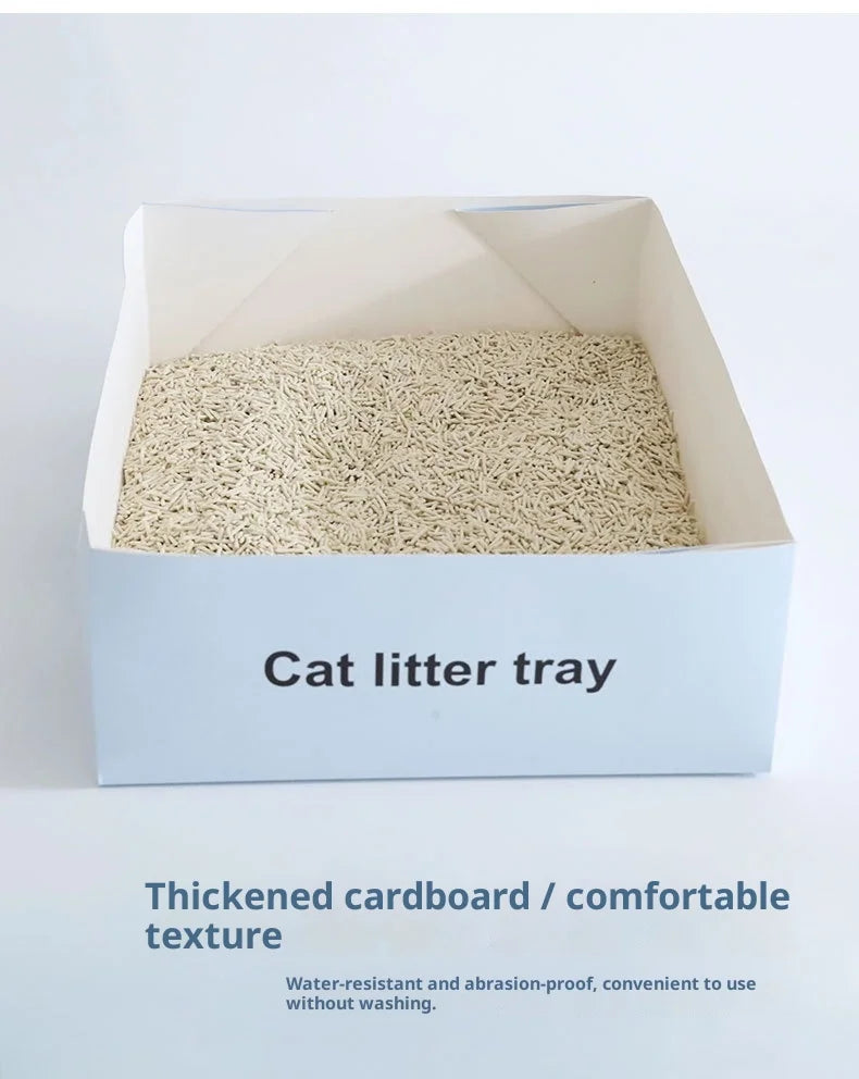 Disposable Cat Litter Box PP Waterproof Box Cat Toilet Special Cat Toilet Oversized Folding Cat Portable Outdoor Temporary Car