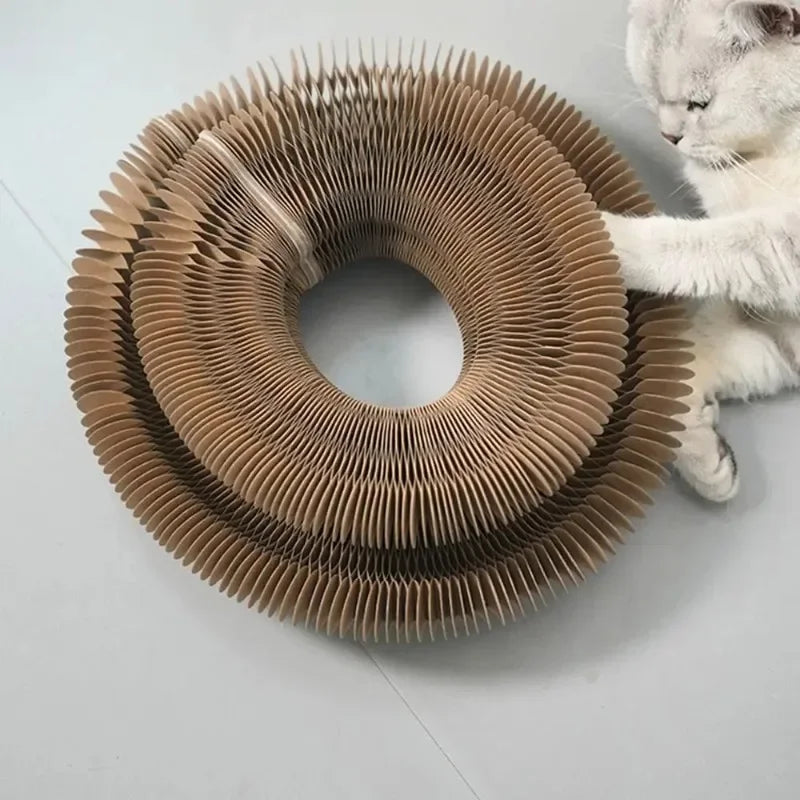 Cat Accordion Scratcher – Scratch Pad, Toy Ball & Kitty Set