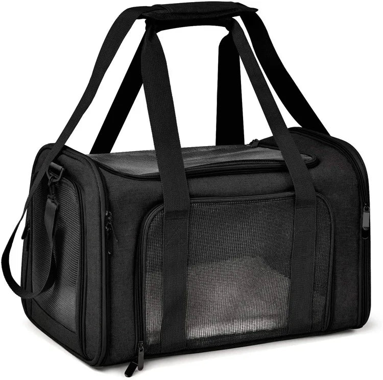 Cat & Dog Carrier for Small to Medium Pet up to 15 Lbs, Collapsible and Suitable for Travel
