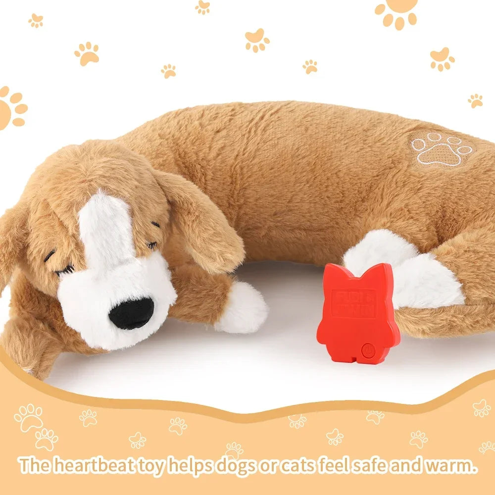 Curved Pillow Heartbeat Dog Toy – Comfort & Training