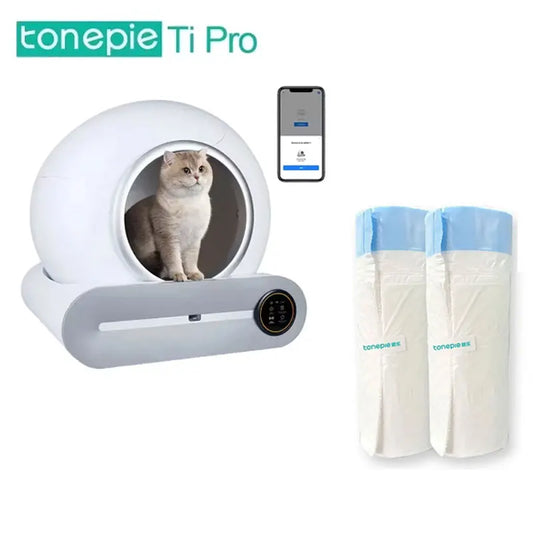 Tonepie Cat Litter Box Drawstring Poop Bags (2 Rolls)