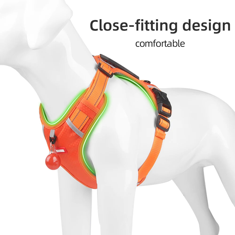 Adjustable Oxford Dog Harness Vest – Reflective Walking