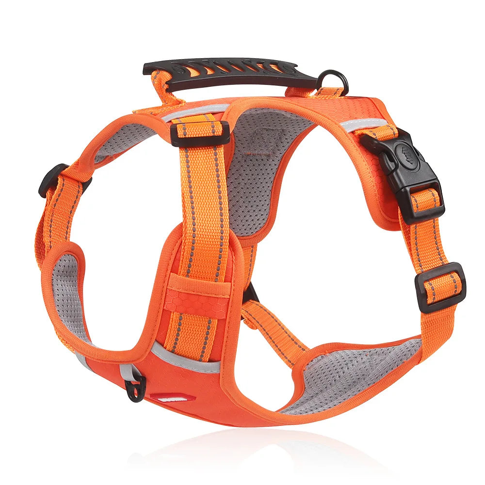 Adjustable Oxford Dog Harness Vest – Reflective Walking