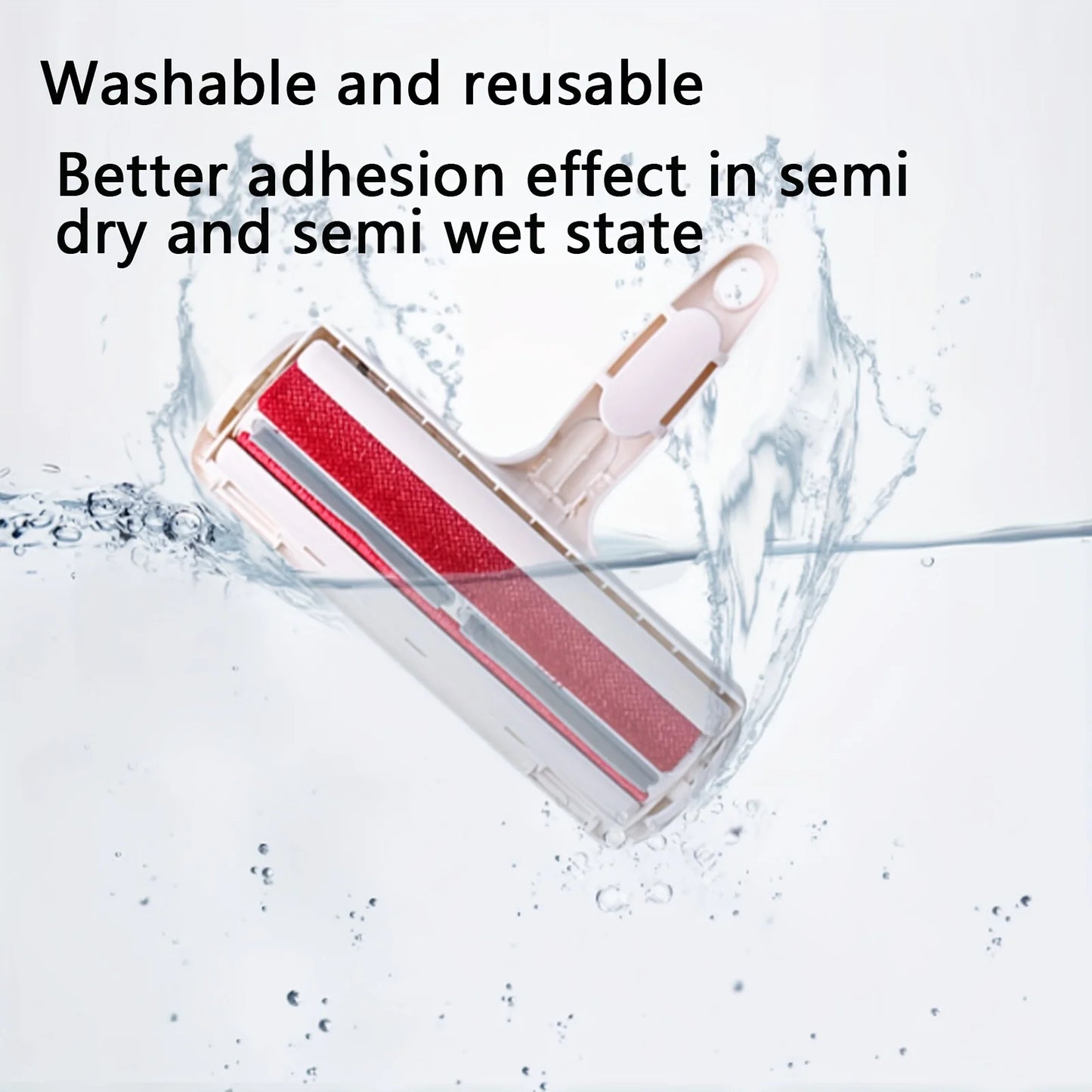 Reusable Pet Hair Remover Roller with Self-Cleaning Base