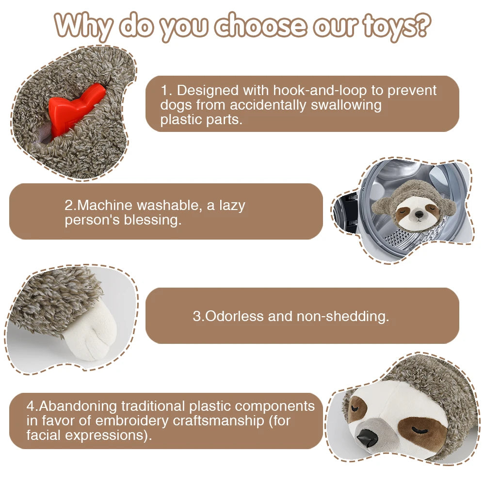 Sloth Heartbeat Puppy Toy – Sleep Aid & Stress Relief