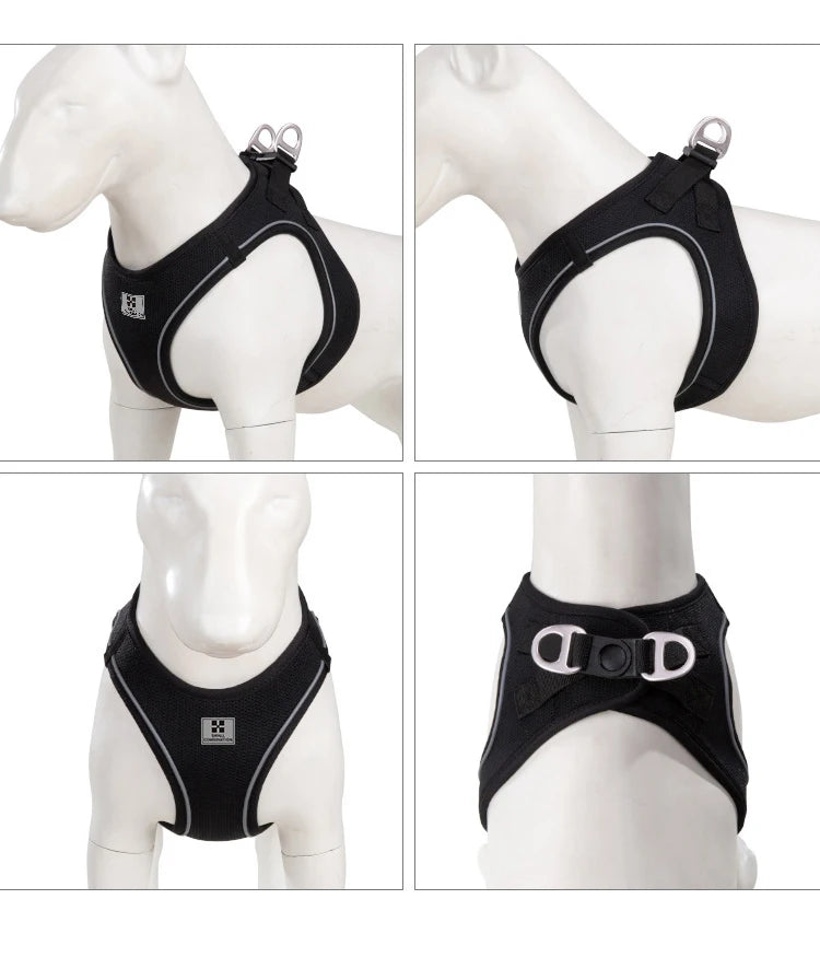 Reflective Dog Harness & Leash Set – Adjustable Vest