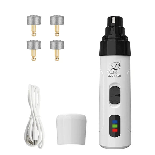 USB Rechargeable Pet Nail Grinder – Quiet & Safe for Cats & Dogs