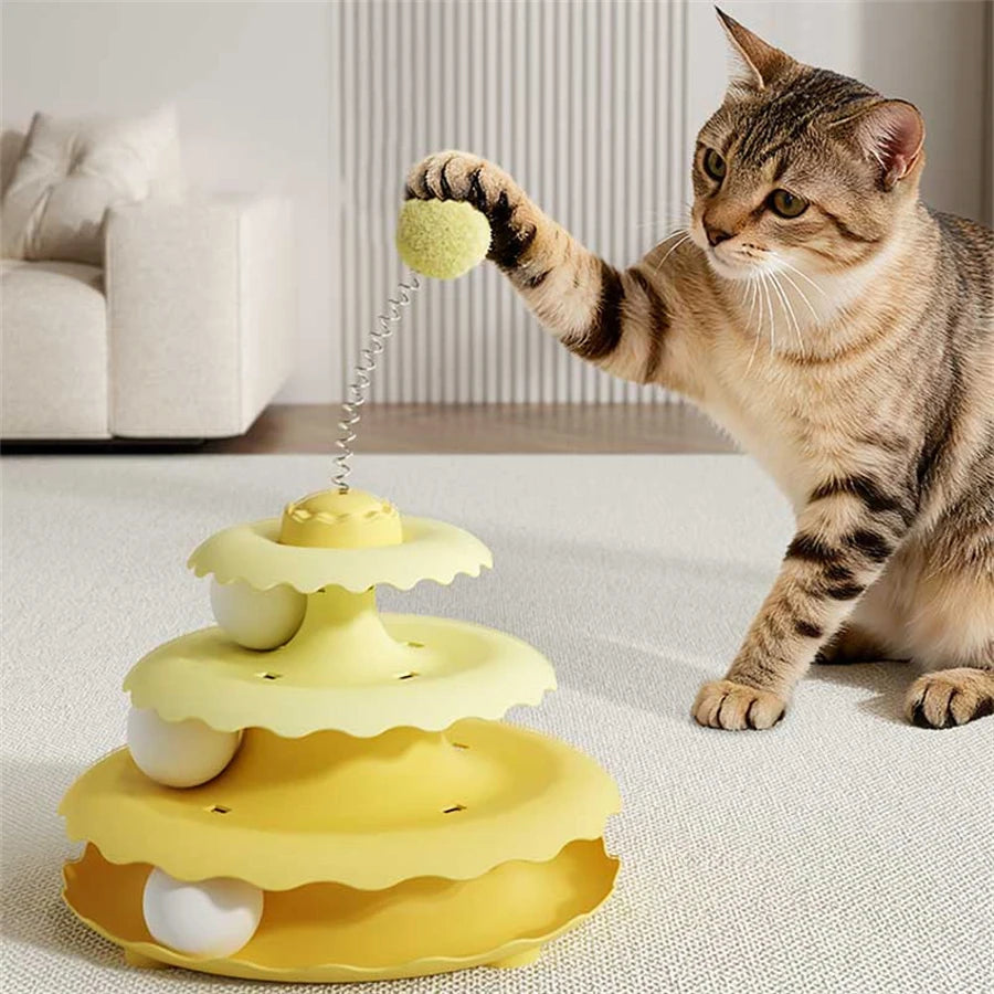 Turntable Interactive Cat Teaser Toy