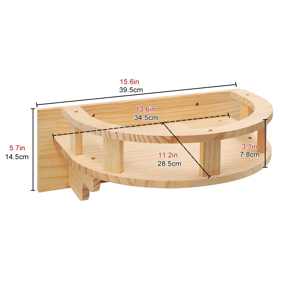 Wall Mounted Cat Shelves Wood Cat Lookout Climbing Shelf Kitten Wall Climbing Tree Furniture Four Step Stair Indoor Cat Hammock
