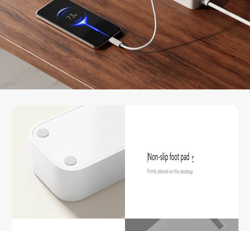 2025 Xiaomi Power Strip 5 Sockets 1.8m 5 Ports Master control Big Plug Extension Patch Board 10A 2500W For Smart Home