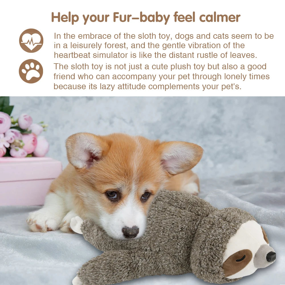 Sloth Heartbeat Puppy Toy – Sleep Aid & Stress Relief