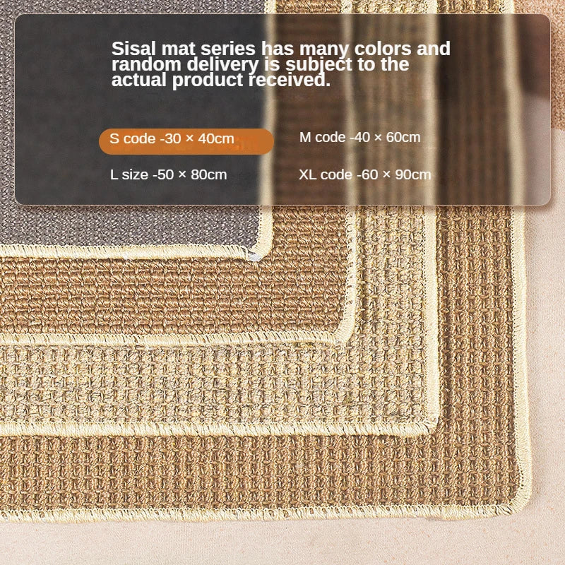 Sisal Cat Scratcher Mat & Bed – Furniture Protector for Indoor Cats