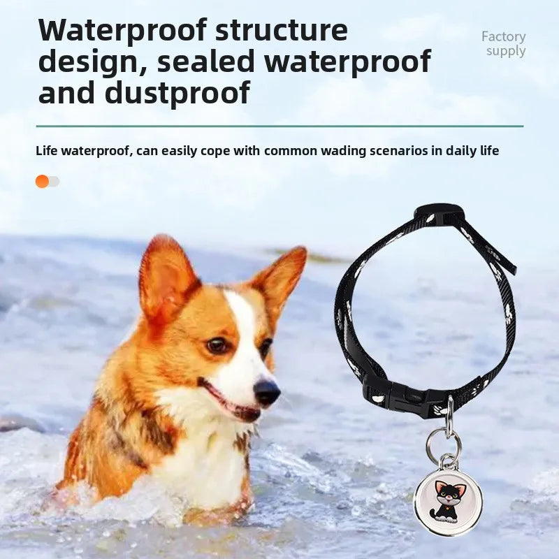 Waterproof Bluetooth Pet GPS Tracker Collar – Real-Time Tracking