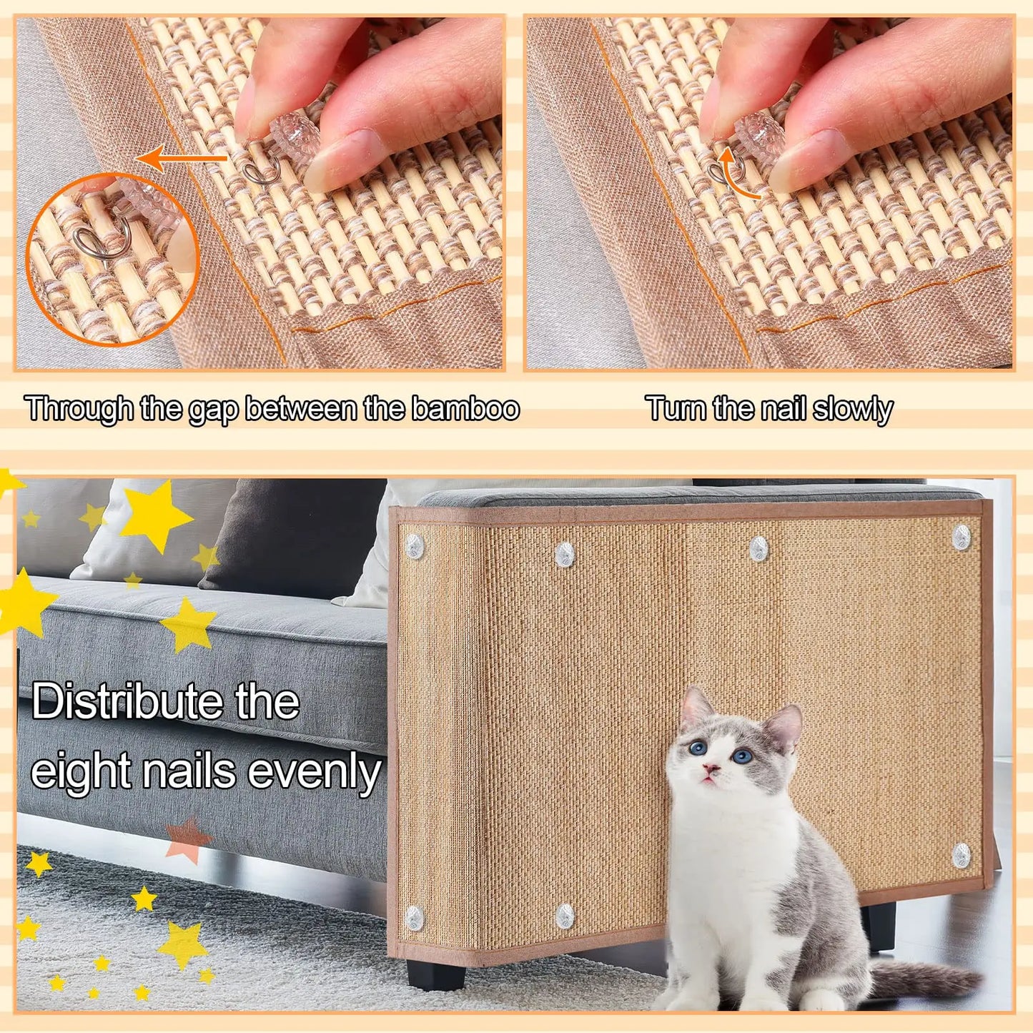 Couch Cat Scratch Protect Mat Cat Scraper for Cats Tree Scratching Post Cat Scratcher Sofa Mats Furniture Protector