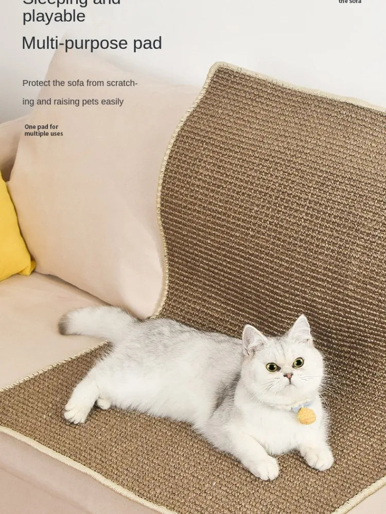 Sisal Cat Scratcher Mat & Bed – Furniture Protector for Indoor Cats