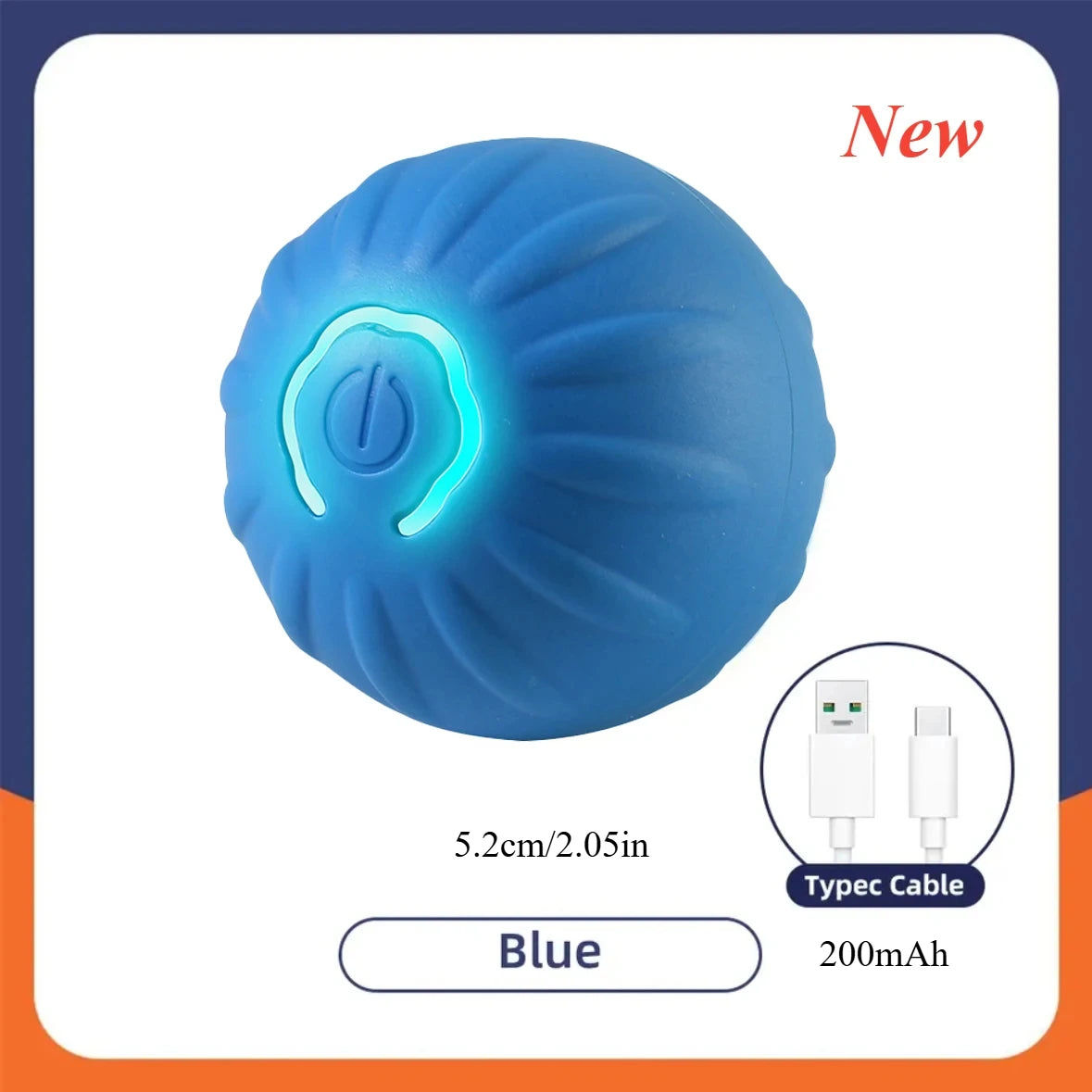 Electronic Rolling Dog Toy Ball with Rope