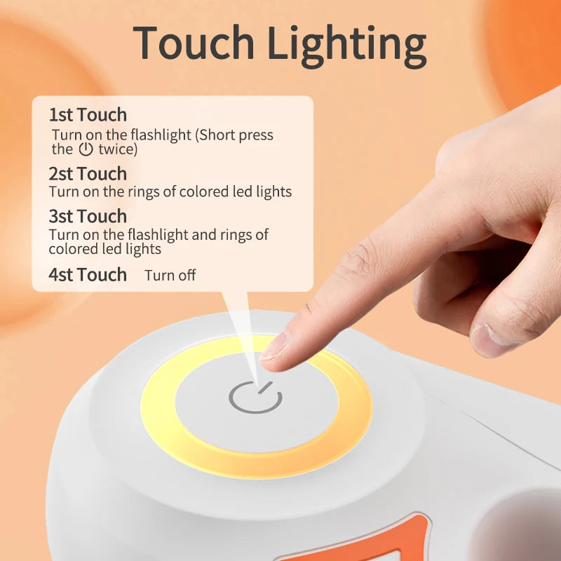 ROJECO Automatic Retractable Dog Leash LED Luminous Leading Fashion Light Straps For Dog Puppy Pet Flexi Walking Running Lead 5m