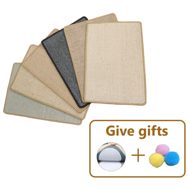 Sisal Cat Scratcher Mat & Bed – Furniture Protector for Indoor Cats