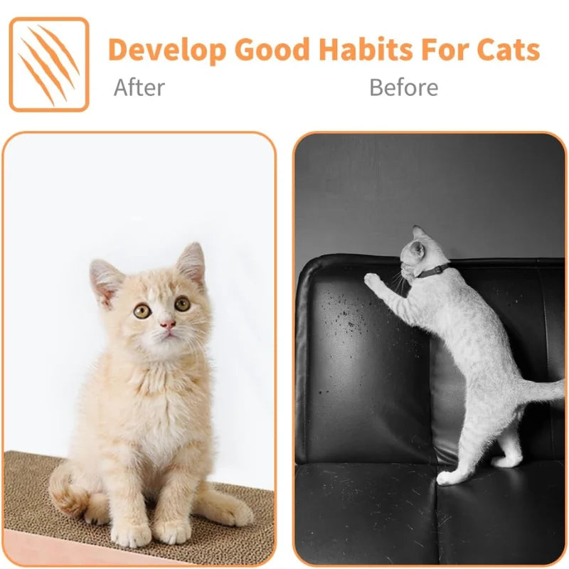4 Pack 1 Cat Scratching Post Cardboard Box for Indoor Cats, Cat Scratching Mat Cardboard Box for Indoor Cats and Kittens