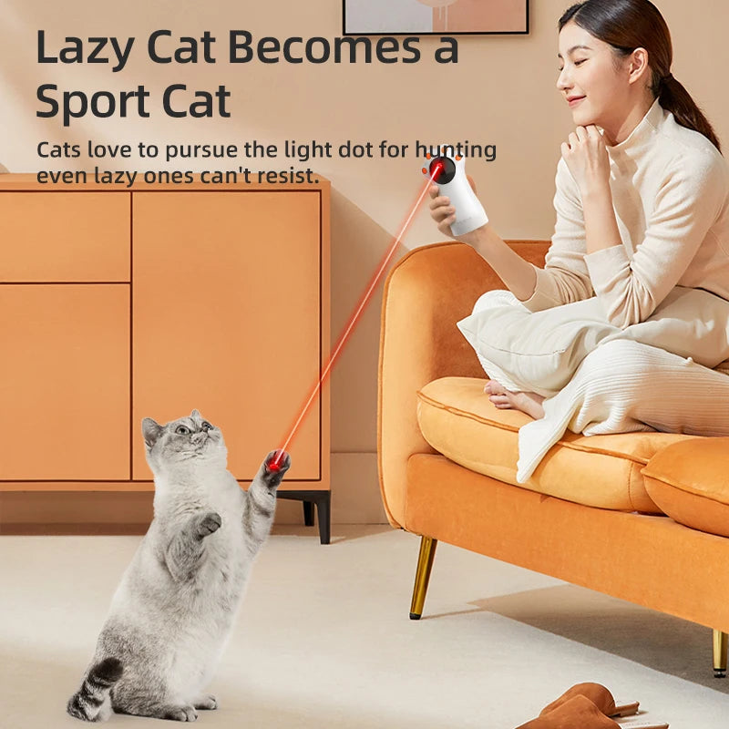 Auto Laser Cat Toy – Handheld Smart LED Teaser