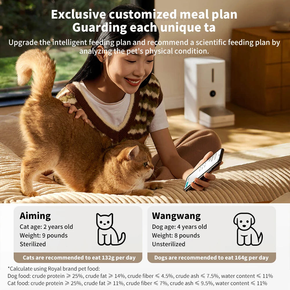 New Mijia Smart Pet Feeder 2 MJWSQ02 HD-large Screen 5L Large Capacity Precise Weighing Spare battery FoodShortage Remind