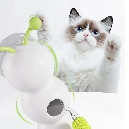 Caterpillar Suction Cup Cat Toy – Motion Sensing, Rechargeable