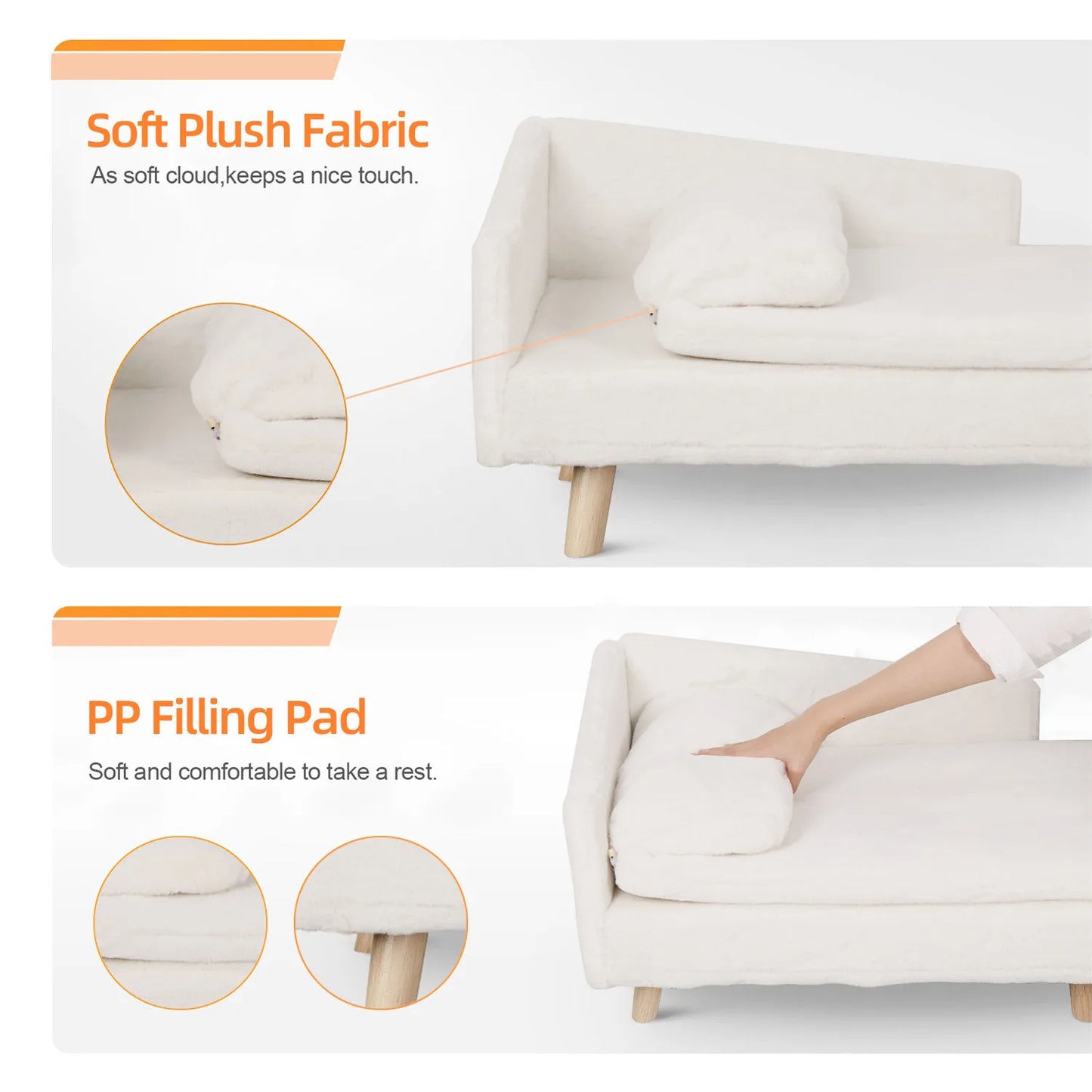 Nordic Wooden Pet Stool Bed – Waterproof Cozy Pad
