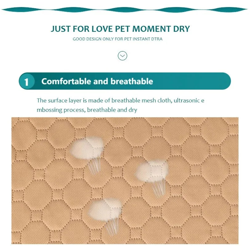 Dog Pee Reusable Pad Blanket Absorbent Diaper Washable Puppy Training Pad Pet Bed Urine Mat for Pet Car Seat Cover Pet Supplies