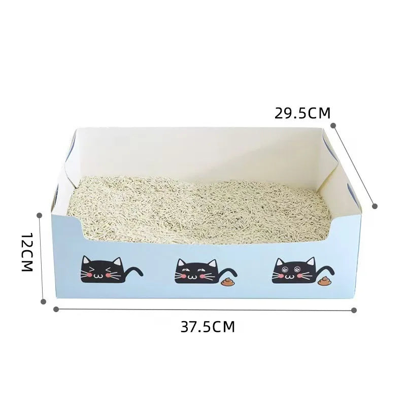 Disposable Cat Litter Box PP Waterproof Box Cat Toilet Special Cat Toilet Oversized Folding Cat Portable Outdoor Temporary Car
